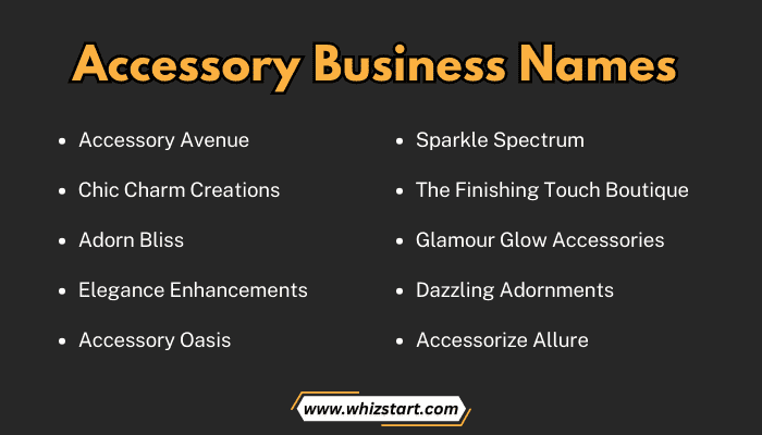Accessory Business Names