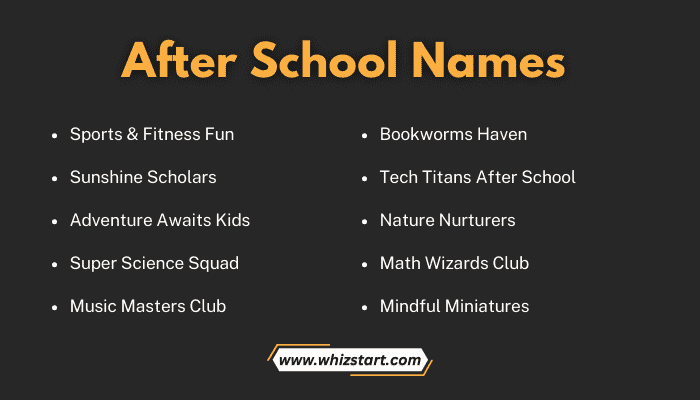 After School Names