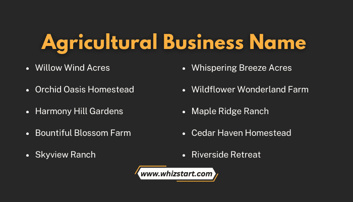 Agricultural Business Name