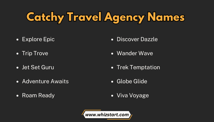 Catchy Travel Agency Names