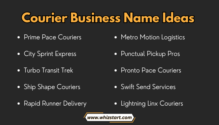 Courier Business Name Ideas