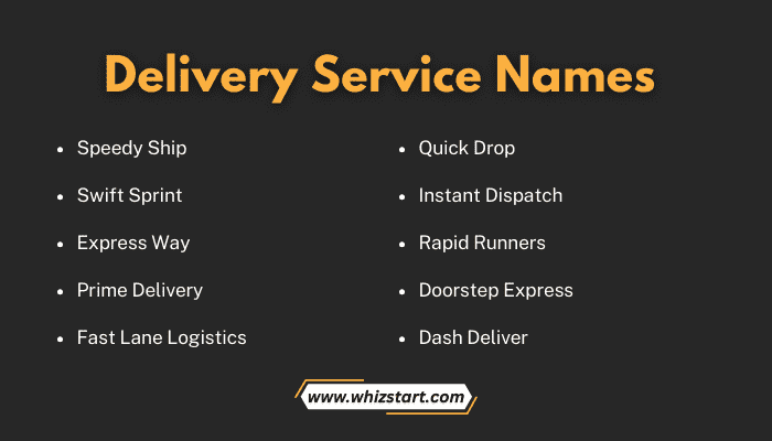Delivery Service Names