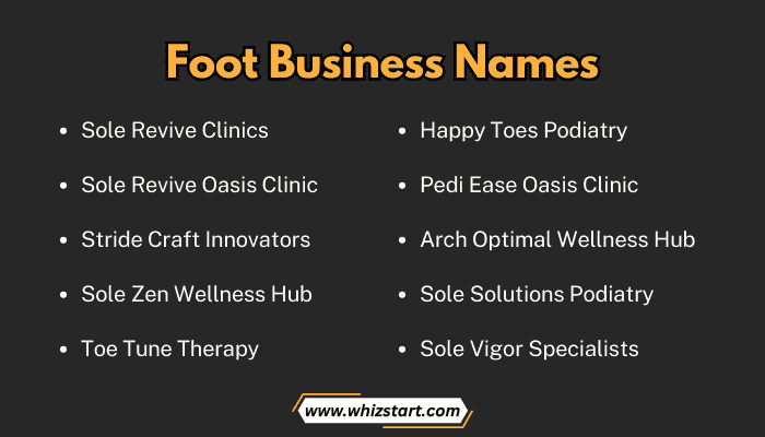 Foot Business Names