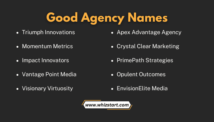 Good Agency Names