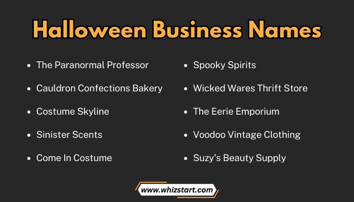 Halloween Business Names