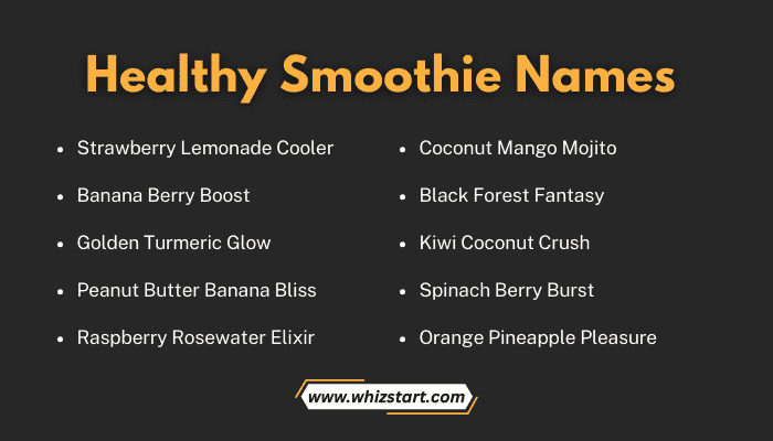 Healthy Smoothie Names