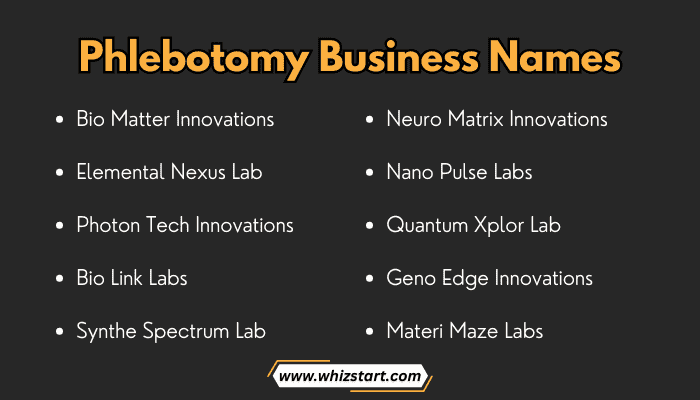 Top 10 Phlebotomy Business Names to start laboratory business