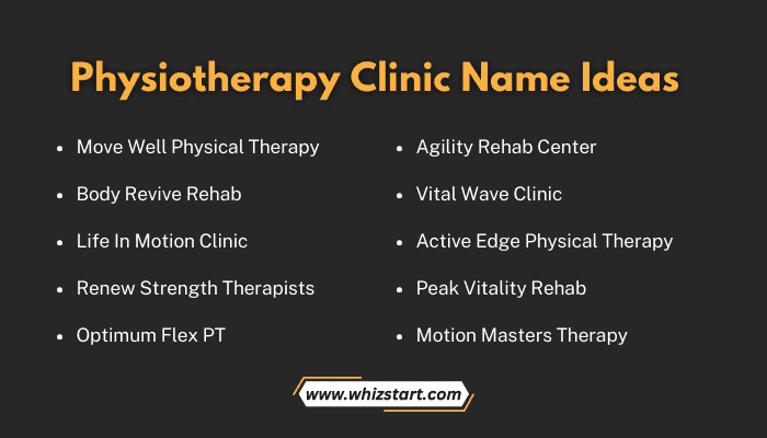 Physiotherapy Clinic Name Ideas