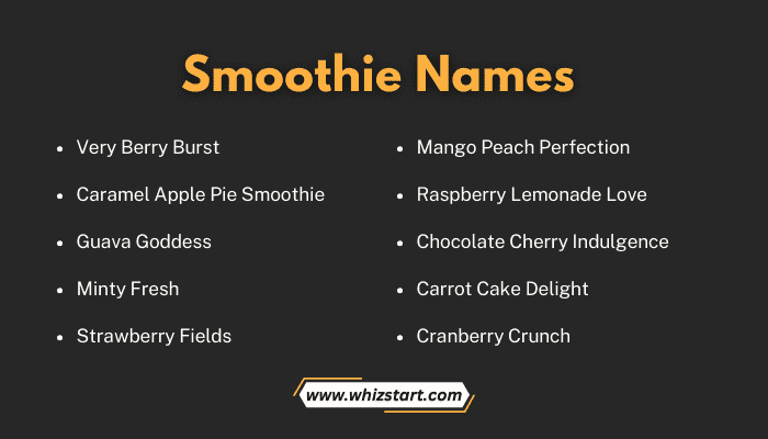 Smoothie Names