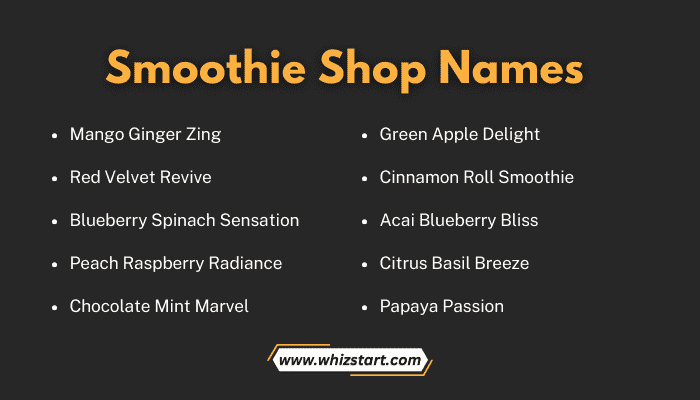 Smoothie Shop Names