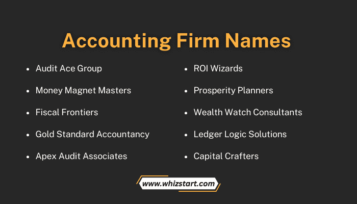 Accounting Firm Names