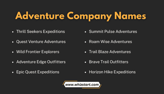 Adventure Company Names