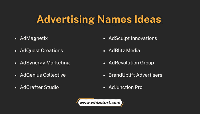 Advertising Names Ideas