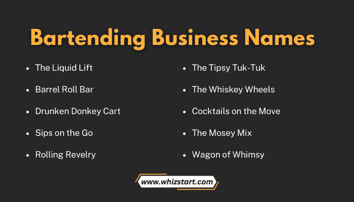 Bartending Business Names