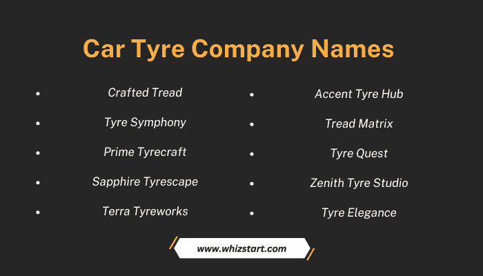 Car Tyre Company Names