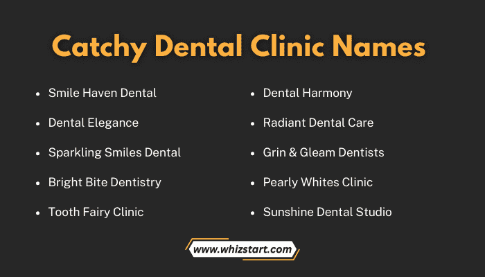 Catchy Dental Clinic Names