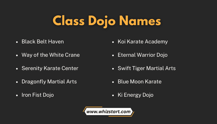 Class Dojo Names