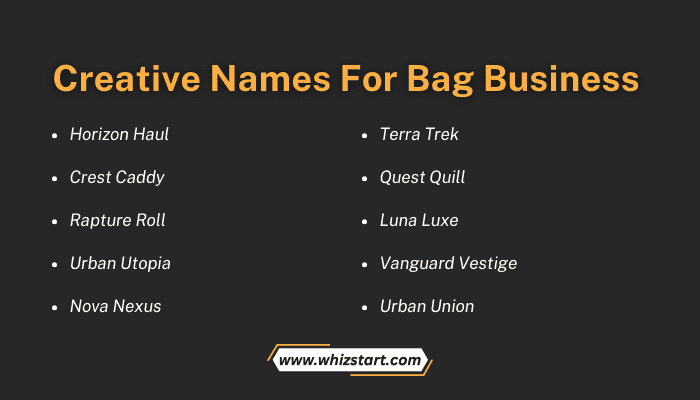 Creative Names For Bag Business