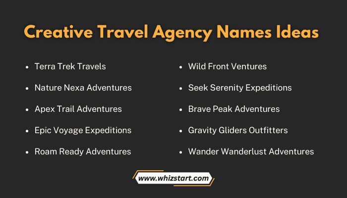 Creative Travel Agency Names Ideas