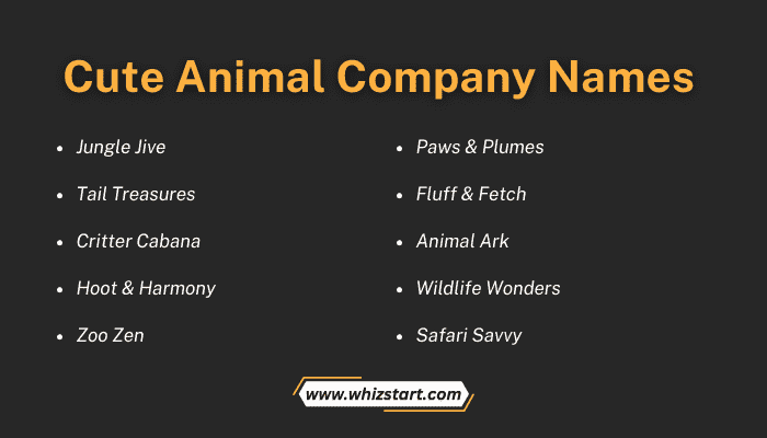 Cute Animal Company Names