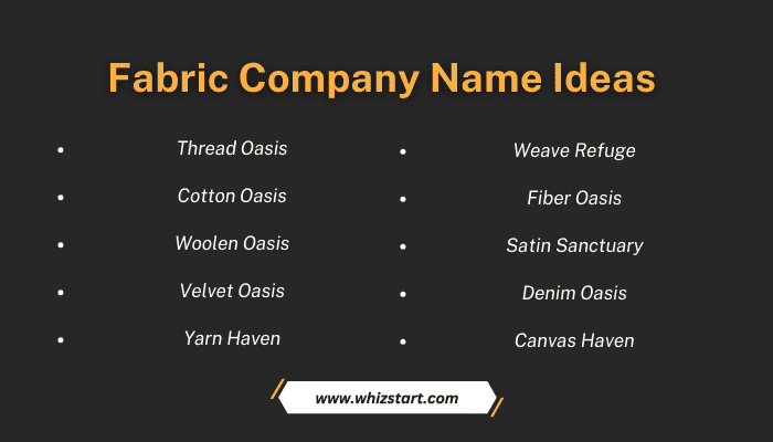 Fabric Company Name Ideas