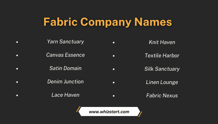Fabric Company Names