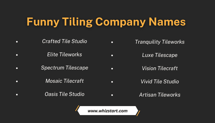 Funny Tiling Company Names