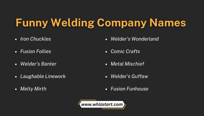 Funny Welding Company Names