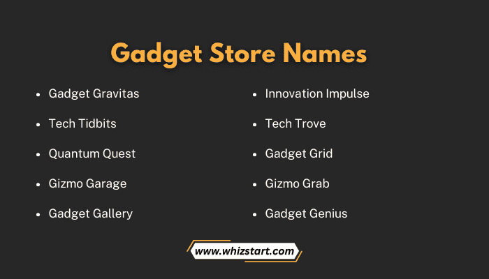 Gadget Store Names
