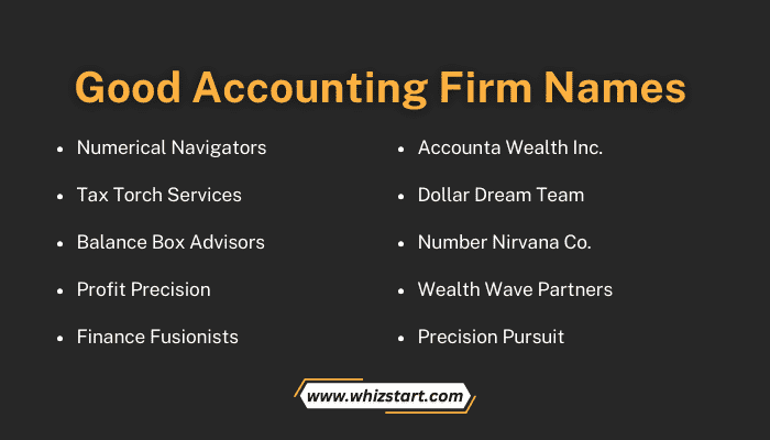 Good Accounting Firm Names