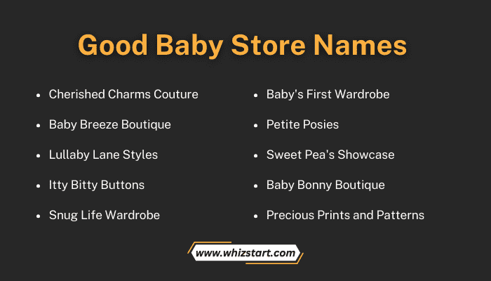 Good Baby Store Names