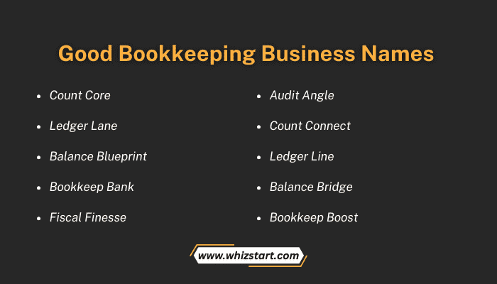 Good Bookkeeping Business Names