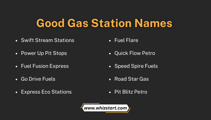 Good Gas Station Names