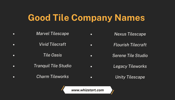 Good Tile Company Names