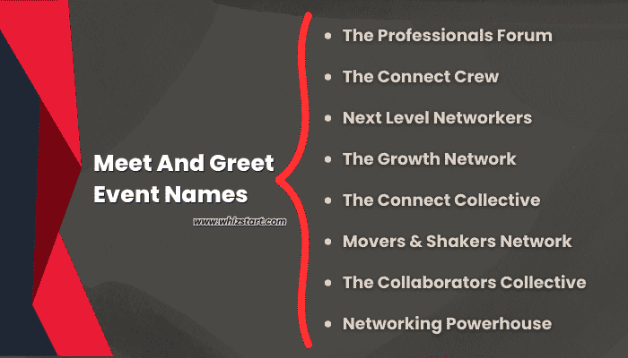 Meet And Greet Event Names