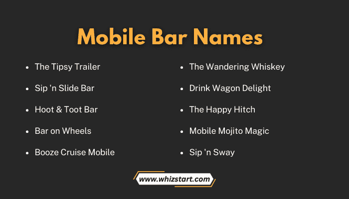 Mobile Bar Names