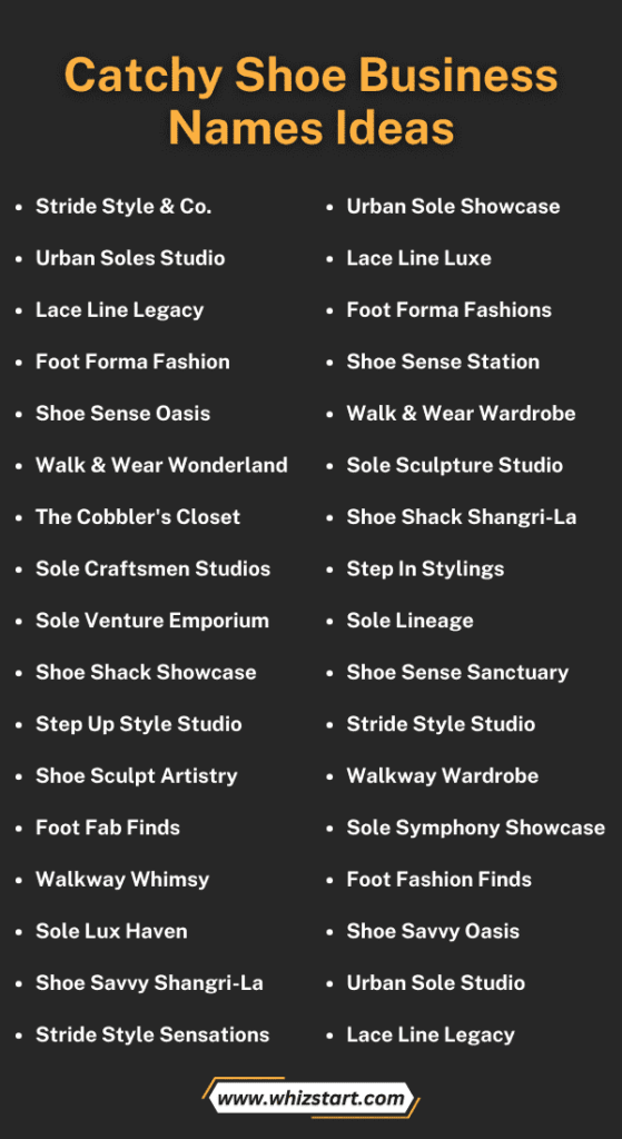 Fancy Shoe Business Names Ideas to Start a Footwear Brand! WhizStart