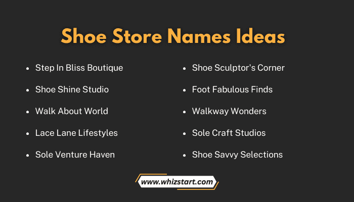 Shoe Store Names Ideas