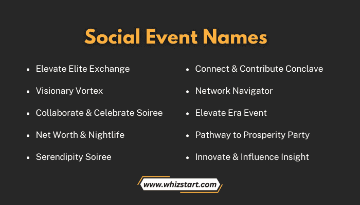 Social Event Names