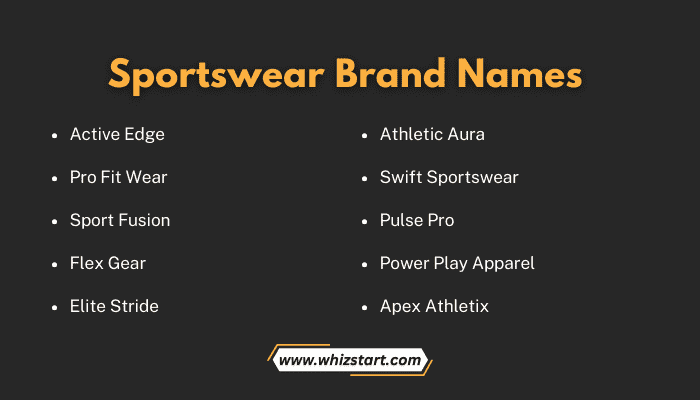 Sportswear Brand Names