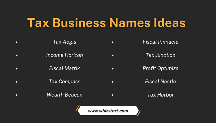 Tax Business Names Ideas
