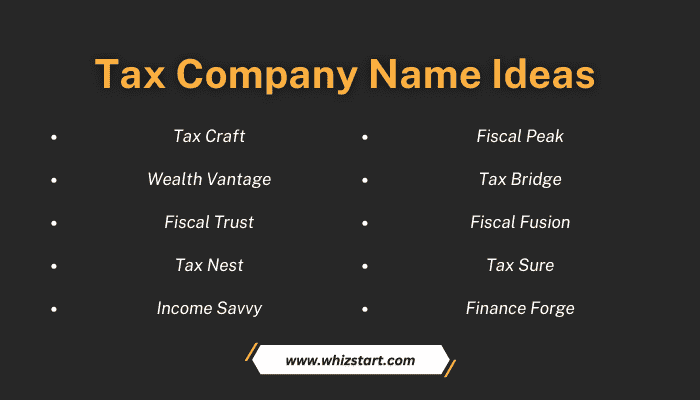 Tax Company Name Ideas