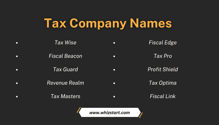 Tax Company Names