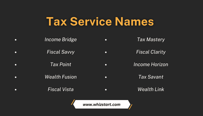 Tax Service Names