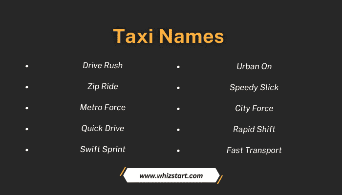 Taxi Names