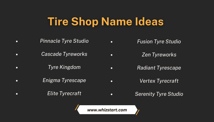 Tire Shop Name Ideas