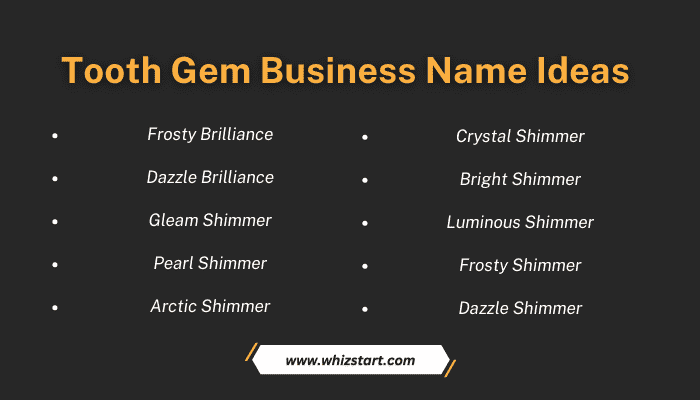 Tooth Gem Business Name Ideas