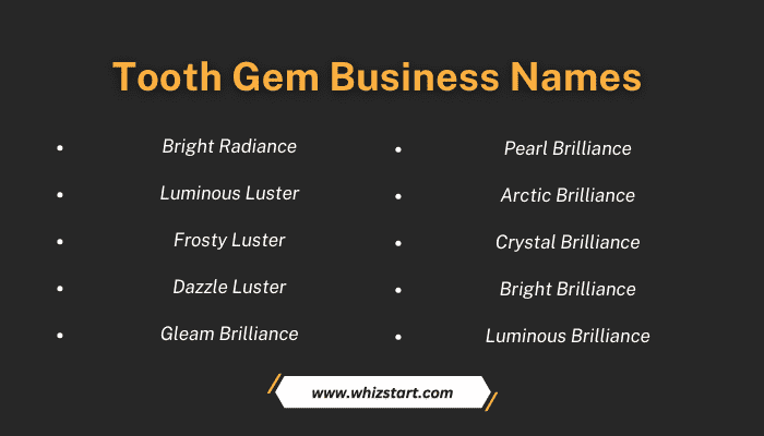 Tooth Gem Business Names