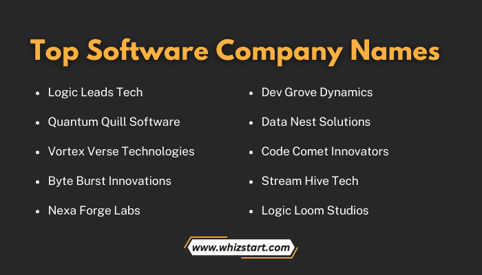 Top Software Company Names