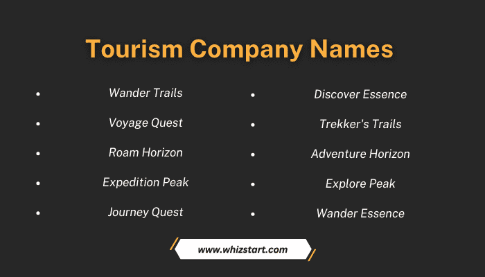 Tourism Company Names